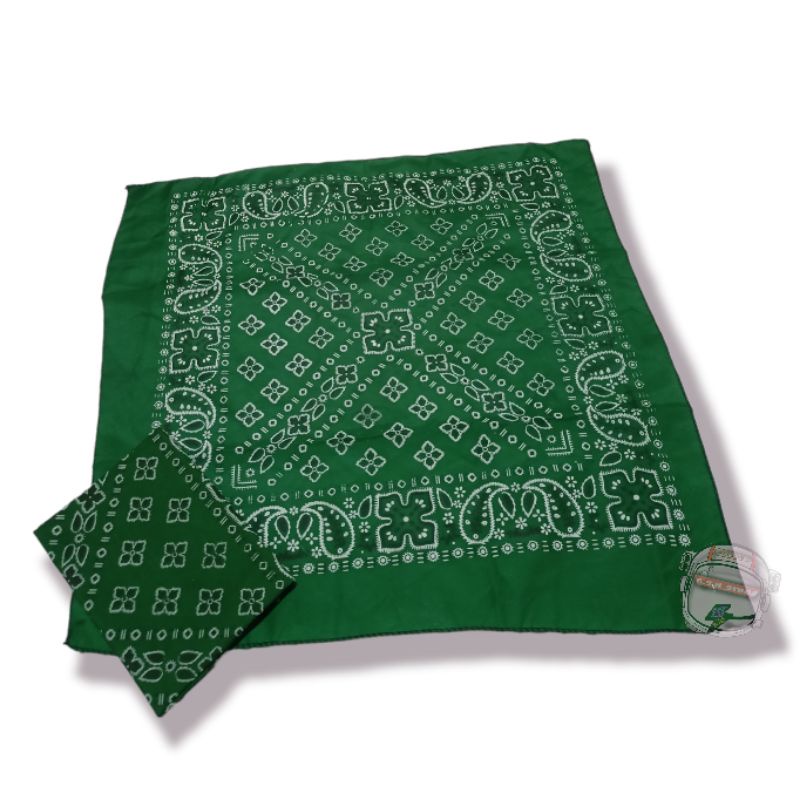 slayer multifungsi motif batik bandana warna hijau / sapu tangan slayer bandana