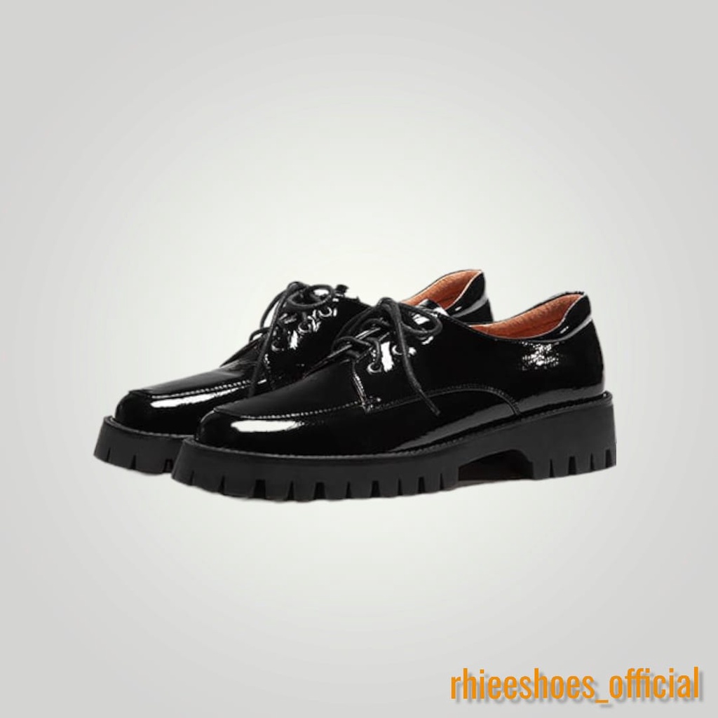 RH- Sepatu Wanita Basic Docmart Tali Glosy PREMIUM 0993