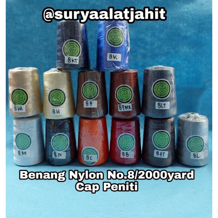 Benang Nylon No.8/2000Y Cap Peniti =rp.59.750/Rol