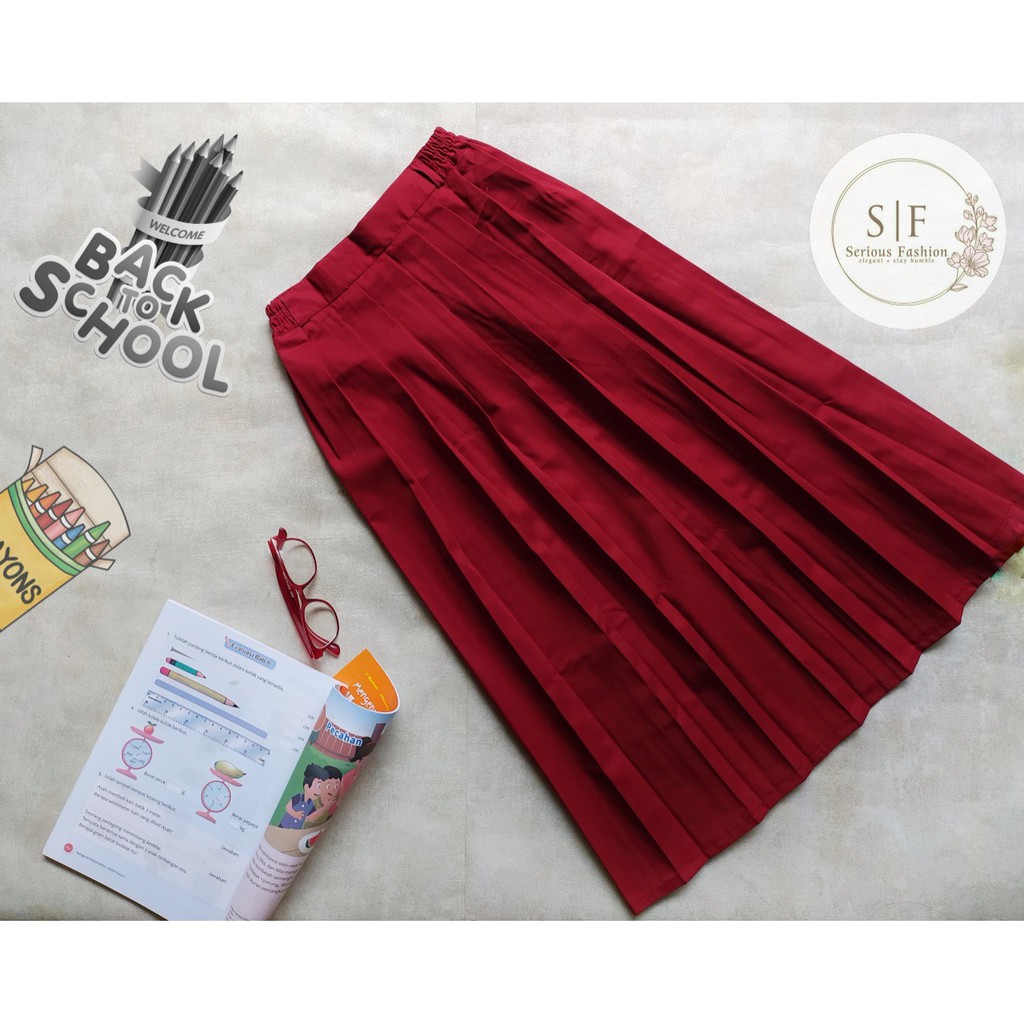 Rok SD Rok panjang SD Rok merah SD Rok SD murah Rok SD panjang termurah Rok SD merah murah Rok