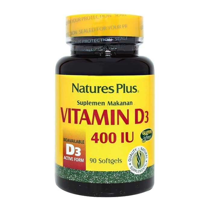 Natures Plus Vitamin D3 400 IU Nature's Nature Vit D-3 400IU 90 Sofgel