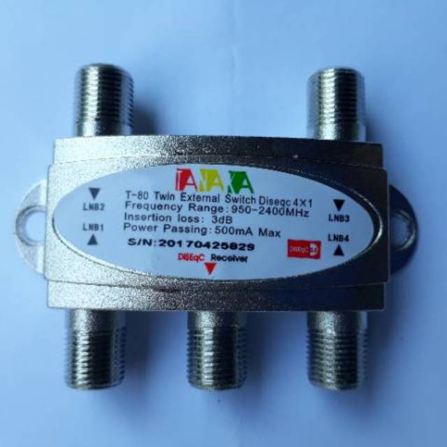 Diseqc Switch untuk 4 LNB 1 Receiver 4x1 LNB C/KU/S BANS