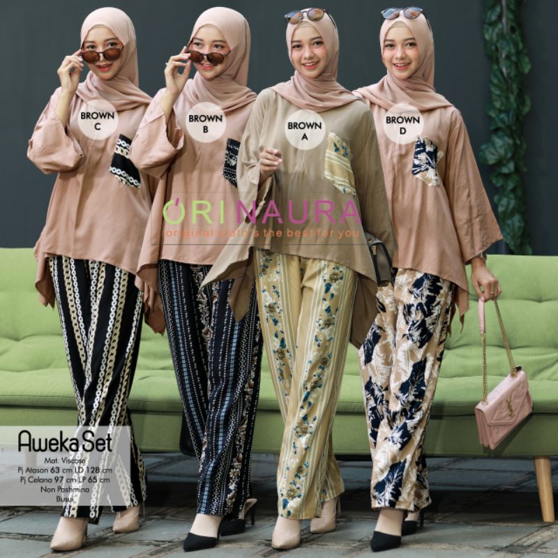 AWEKA SET BAJU SETELAN PANT BY ORI NAURA
