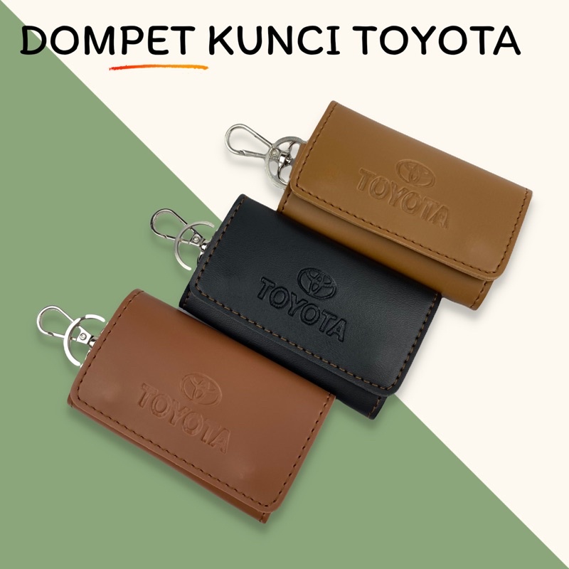 DOMPET KUNCI MOBIL TOYOTA DOMPET STNK MOBIL LIPAT 3 DOMPET STNK KULIT SINTETIS GANTUNGAN KUNCI MOBIL TOYOTA DOMPET KUNCI TOYOTA