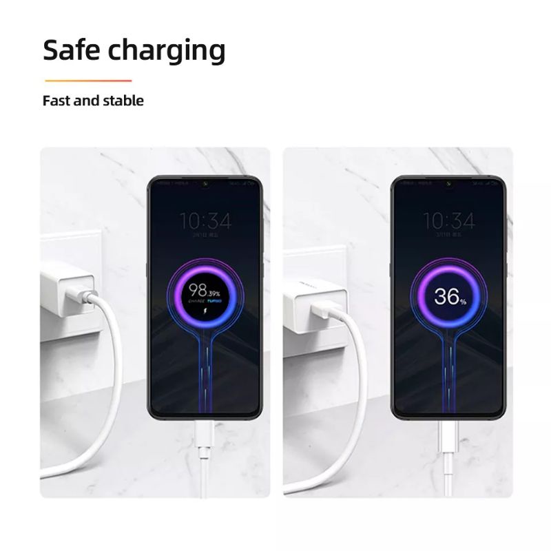 Kabel Xiaomi 3A 33W Turbo Charger Sync &amp; Charge Original Pack Dus