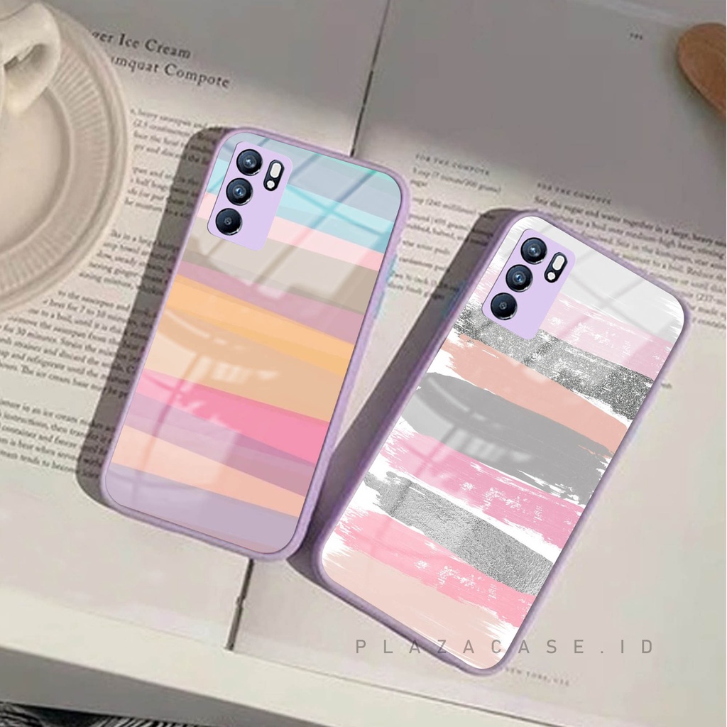 Softcase Glass Kaca - K117 -  For Oppo  A16 A54 A15 A5S RENO 5 RENO 5F RENO 6 - Case Lucu - Case Oppo A54 - Casing Hp Oppo A16 - Casing Hp Oppo A15 - Kesing Oppo A5S - Softcase RENO 5 - Casing RENO 5F - Sarung Hp RENO 6 4G - Case A54 - Plazacase