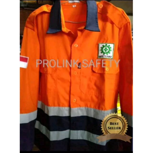 SERAGAM BAJU SAFETY ORANYE DONGKER SCOTLIGHT DOBLE