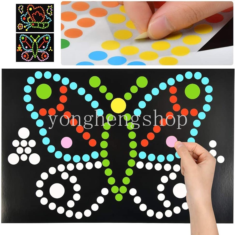 Mainan Puzzle Stiker Mosaik Motif Kartun Hewan Warna-Warni Untuk Edukasi Anak