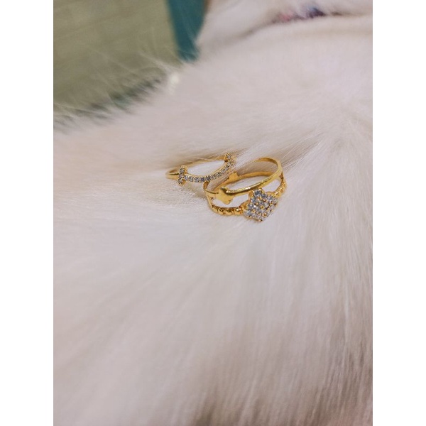 Cincin perak kode 925 lapisan emas putih dan emas kuning ( logam mulia) (perak asli)