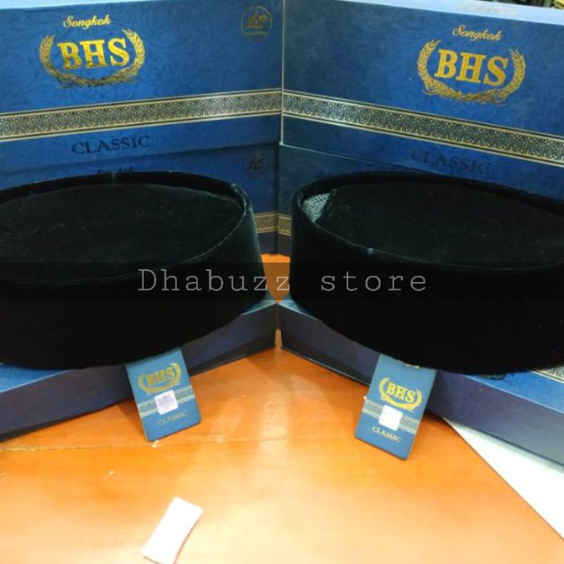 SONGKOK KOPIAH HITAM SOLID PECI POLOS ORIGINAL BHS CLASIC