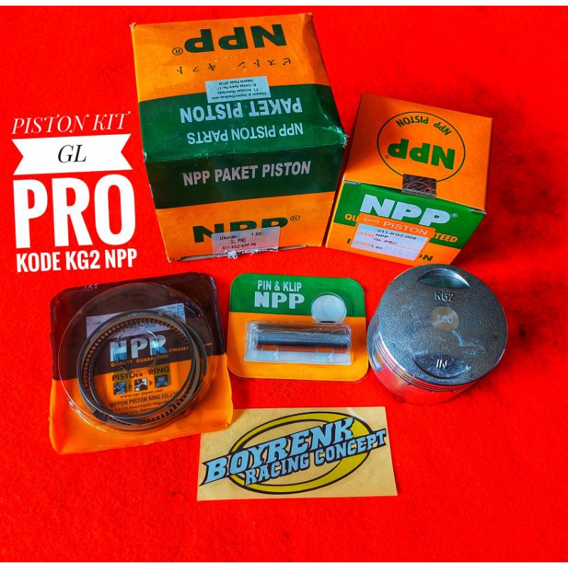 PISTON KIT GL PRO KODE (KG2)OVZ 125, 150,175,200 NPP - BOYRENK RACING