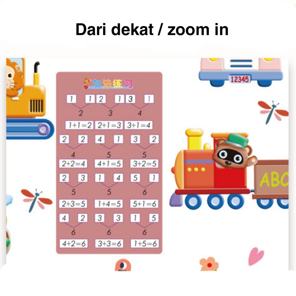 RELIZA WALL STICKER PENJUMLAHAN STUDY ANAK KID BELAJAR STIKER DINDING SK9299