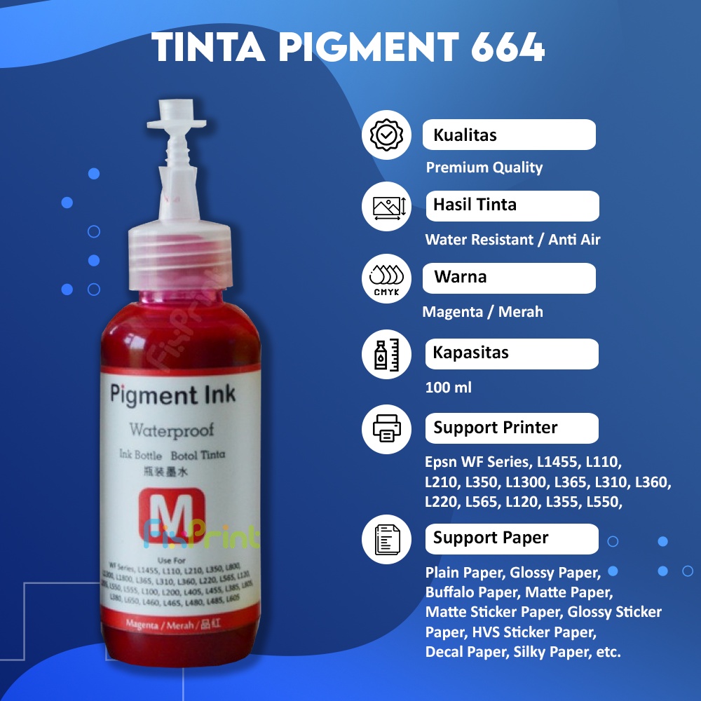 Tinta Epson Pigment 664 Magenta100ml