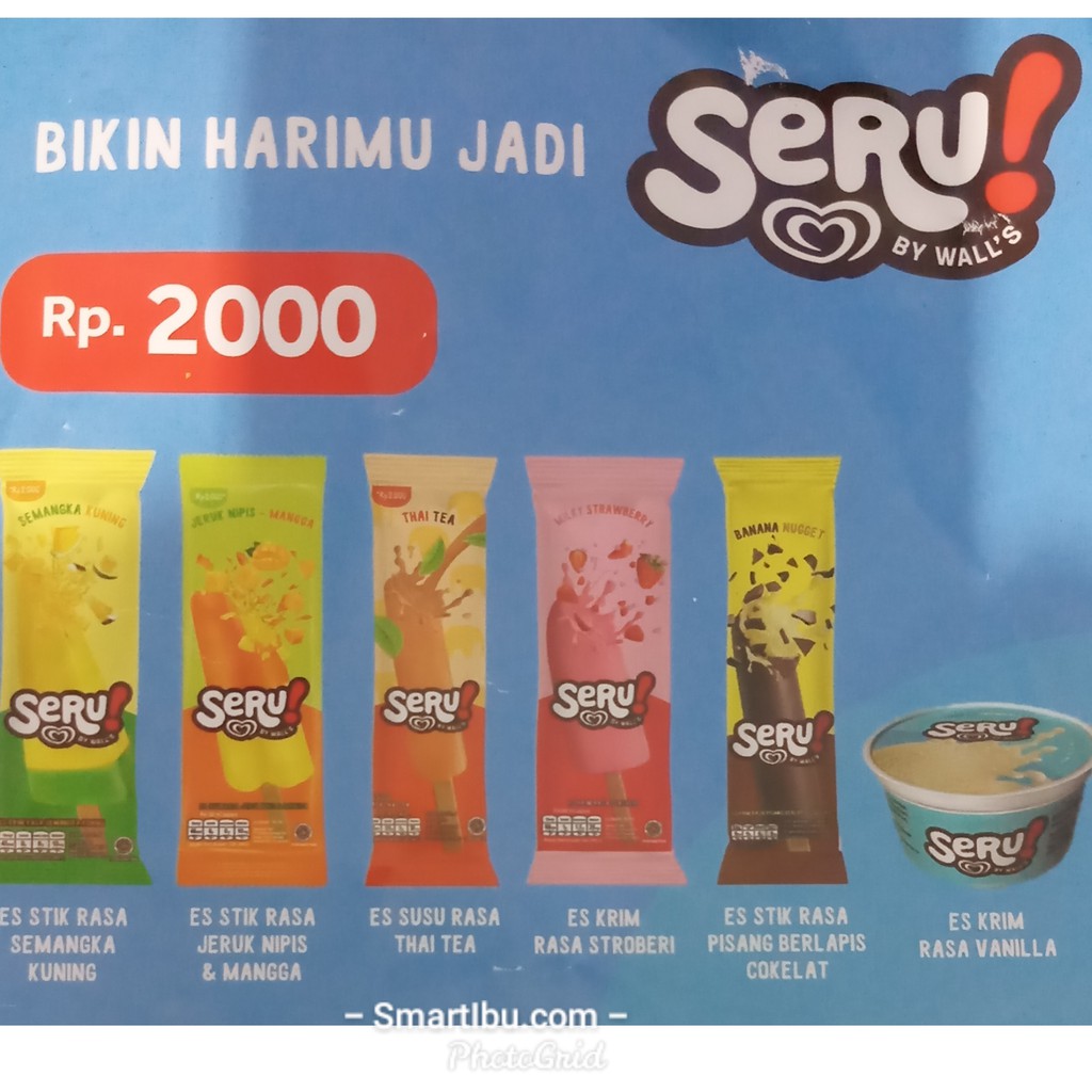 SMARTIBU MENJUAL PAKET 75 ES KRIM SERU WALLS 2000 ISI 75 PCS ES KRIM