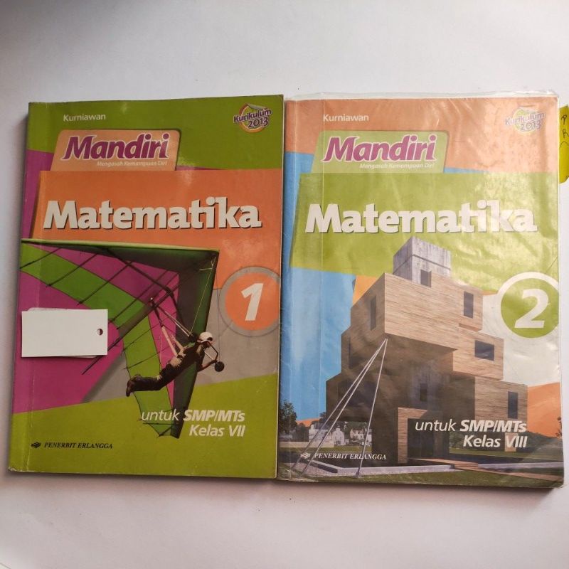 (preloved) mandiri matematika erlangga kelas 1 2 3 smp