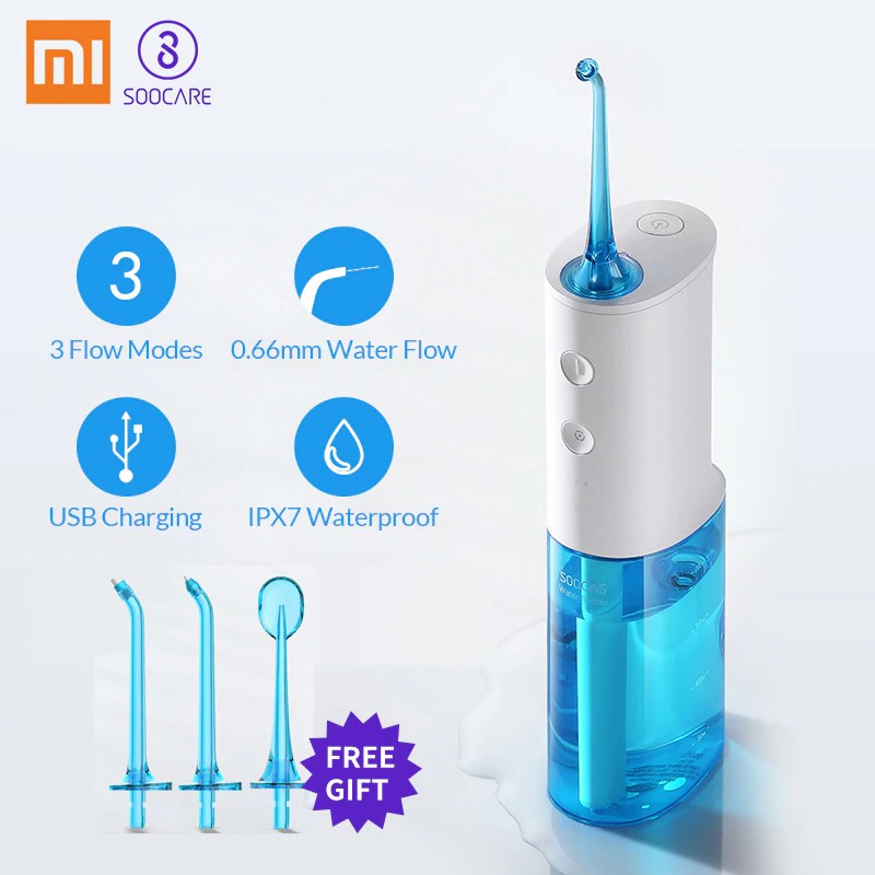FREE ONGKIR | Xiaomi SOOCAS W3 portabel lisan irrigator USB air isi ulang flosser gigi irrigator unt