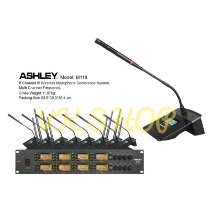 Mic Wireless Podium Ashley M118 / M-118 Original