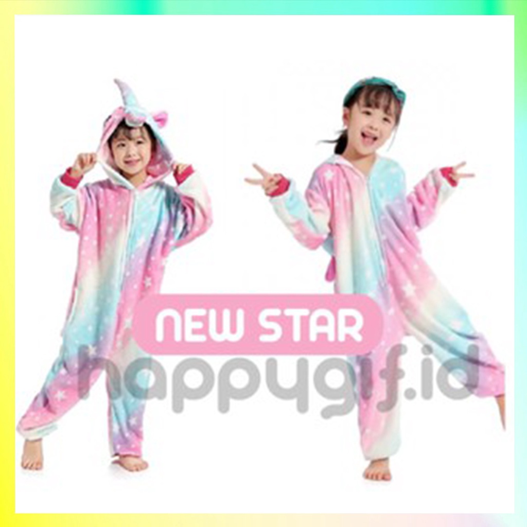 BAJU KOSTUM ONESIE PIYAMA KIGURUMI ANAK KID UNICORN 2