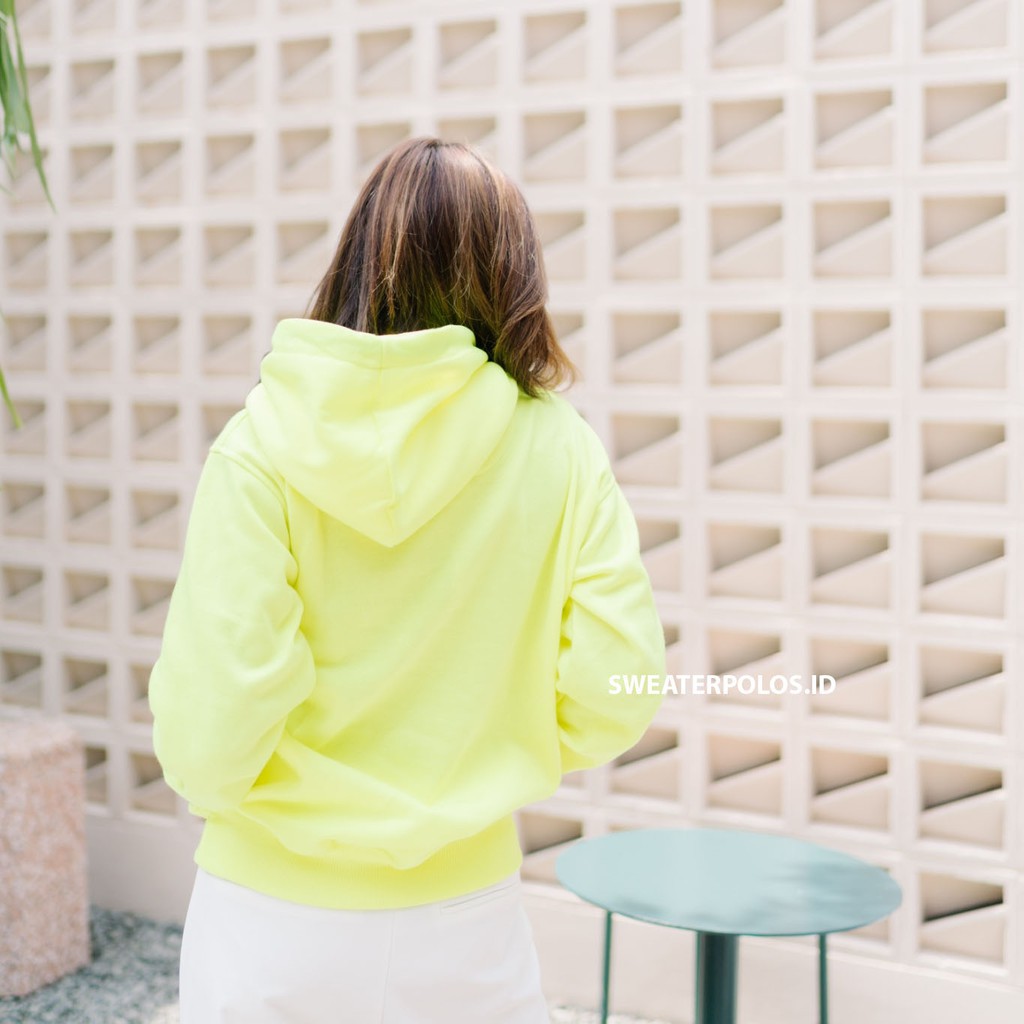 SWEATERPOLOS JAKET HOODIE JUMPER HIJAU NEON/HIJAU STABILO PRIA XXS - XXXL POLOS