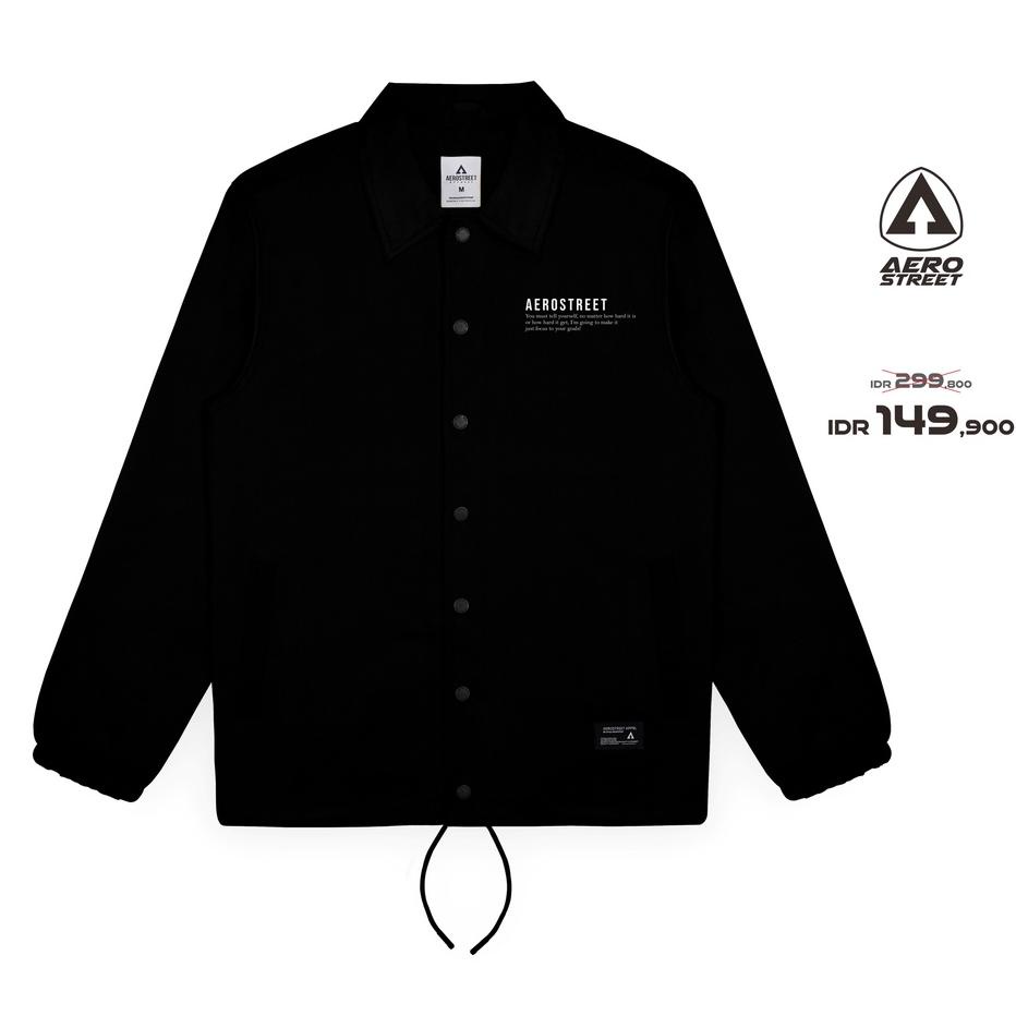 Aerostreet Coach Jacket Lokko Hitam Jaket DAAAA 빠