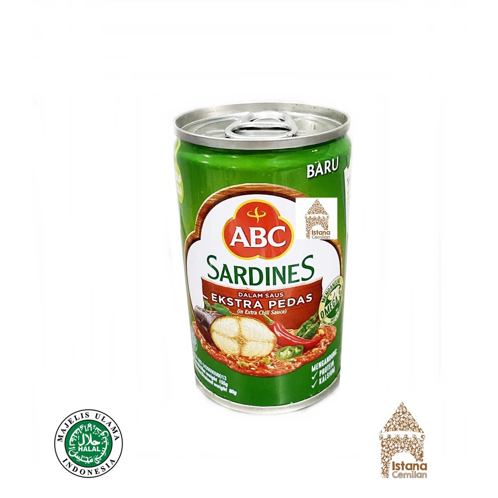 

ABC Sardines Sarden Saus Extra Pedas Cabai 155 Gram