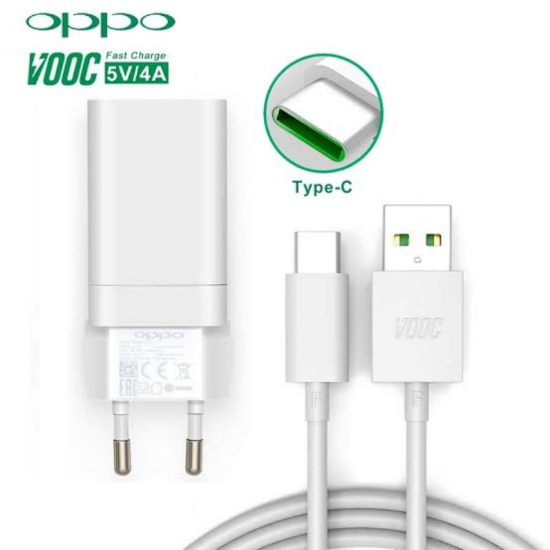 CHARGER OPPO VOOC TYPE C 4A OPPO A91/RENO 2/ 2F/RENO 3/K3/A52/A72/A92/5 pro/ X2/XT (TITON TYPE C)