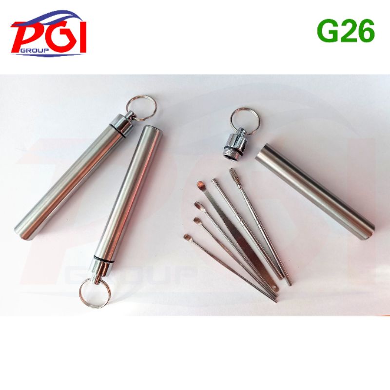 G ( G00026 ) SET ALAT PEMBERSIH TELINGA STAINLESS 6 IN 1 / KOREK KUPING / HARGA GROSIR