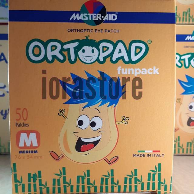 Master Aid Ortopad Funpack JUNIOR MEDIUM REGULAR (Harga 1 Patch / Satuan), Eye Patch Terapi Mata Ana