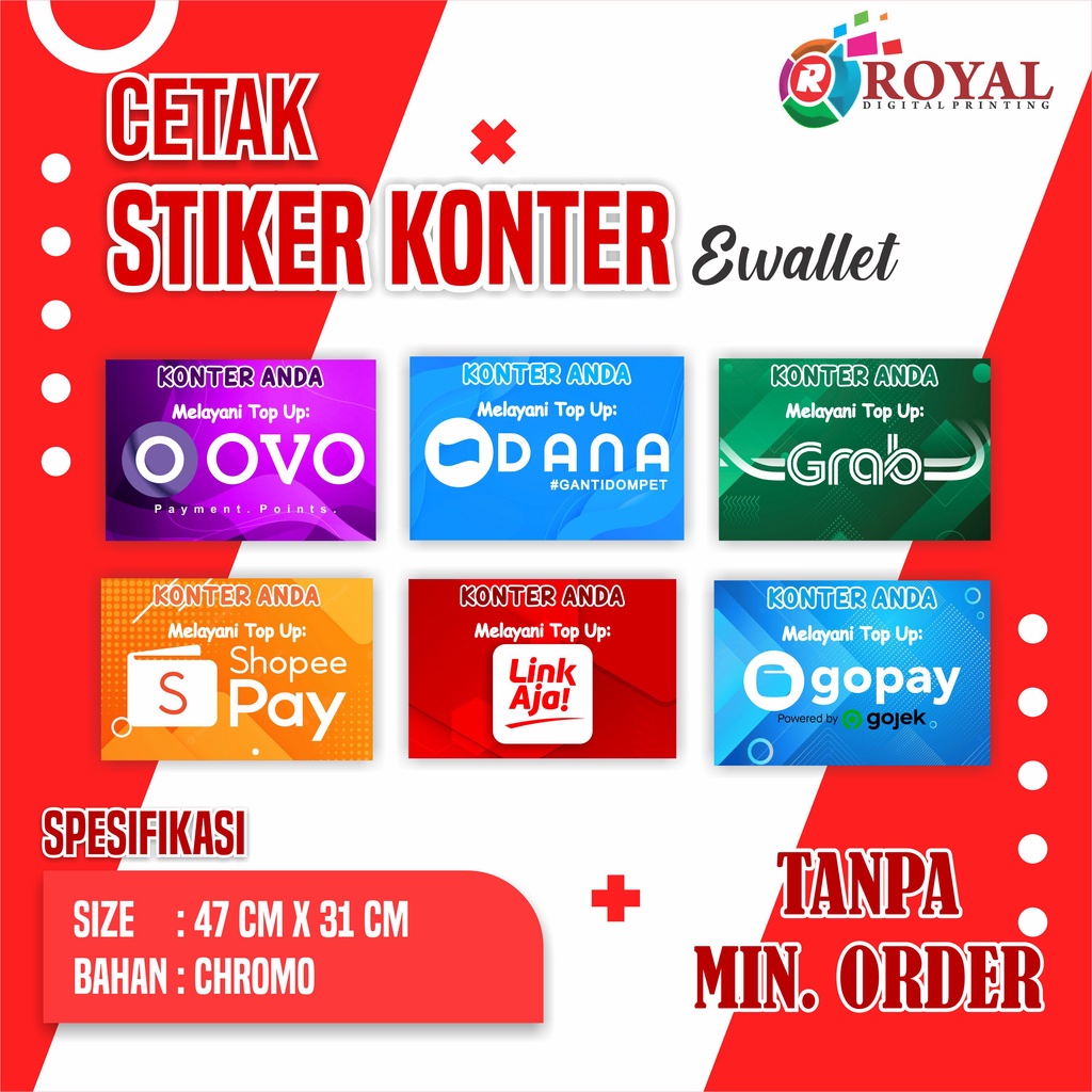 

Stiker Etalase Bawah Konter / Stiker Etalase Bagian Bawah/ Stiker Ewallet / Stiker Dana/ Stiker Shopeepay