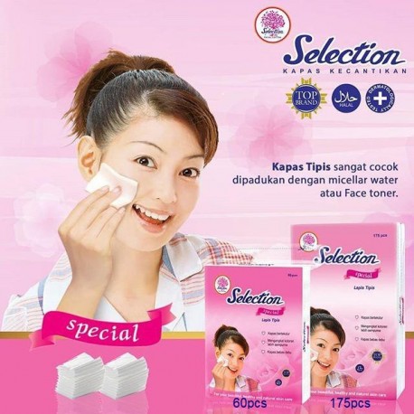 Selection Kapas Facial Cotton Round Pembersih Make Up Kapas Tipis  Bulat Kotak Cotton Bud Bayi