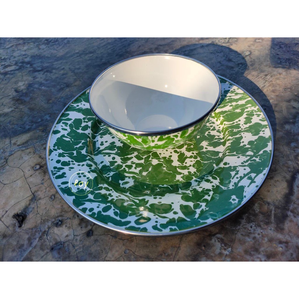 SET PIRING MANGKOK ENAMEL PIRING BLIRIK PIRING JADUL PIRING ANTIK