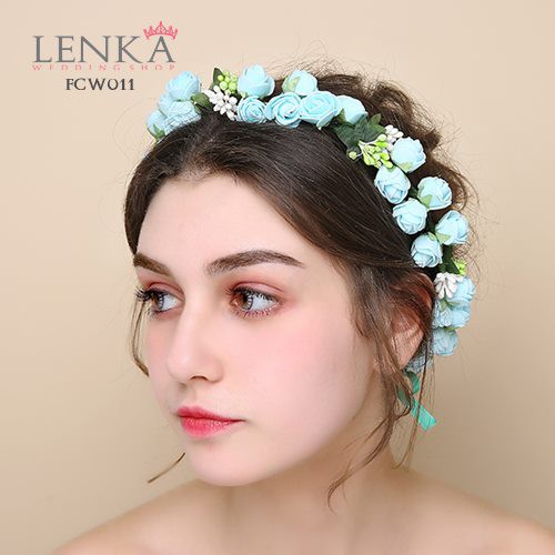 [PRODUK TERLARIS] FLOWER CROWN BRIDAL ANAK AKSESORIS RAMBUT PESTA MAHKOTA FCW011