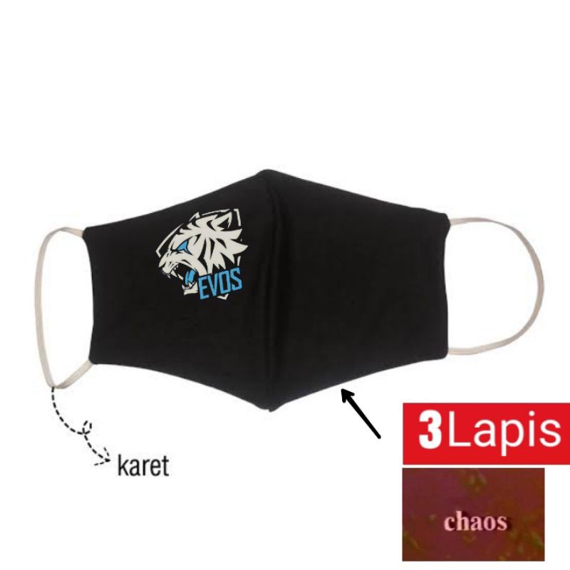 Masker ESPORT EVOS / masker kain 3spy EVOS ESPORT