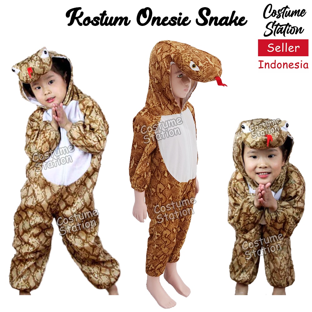 Kostum Onesie Snake Reptile / Costume Ular Hewan Animal Binatang anak