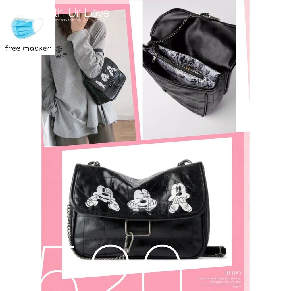Tas Selempang Wanita Mickey Mouse Simple Fashion Import#110