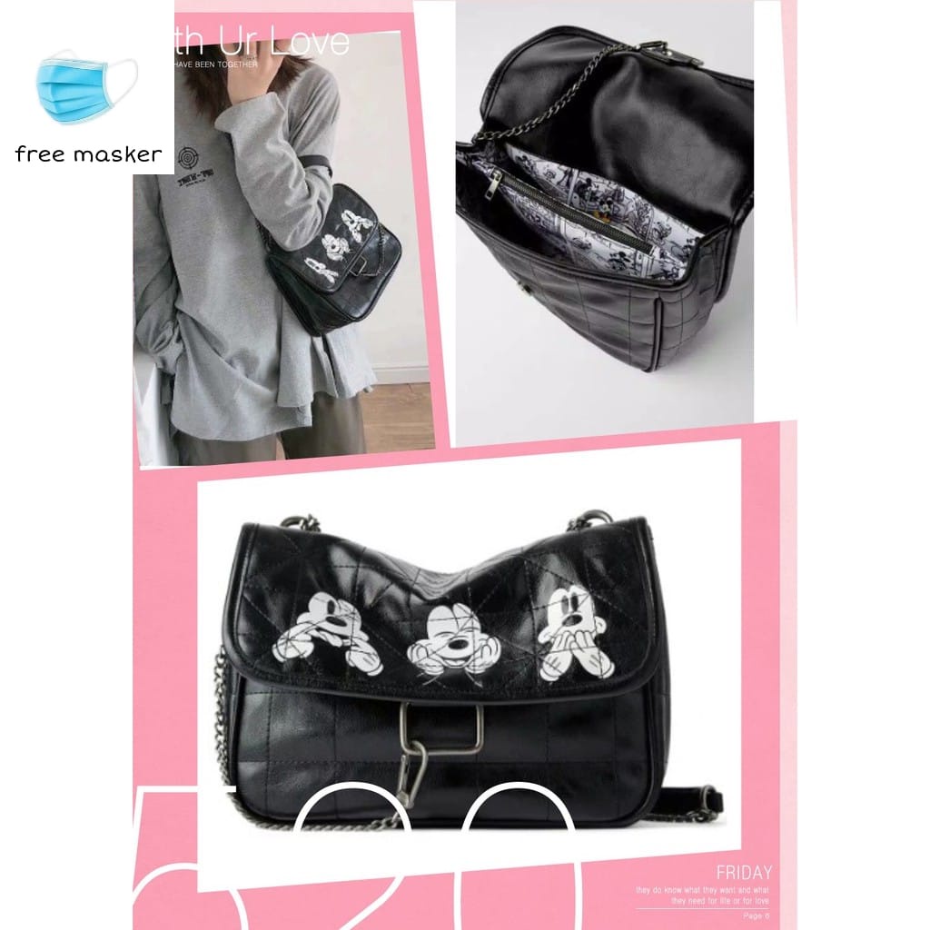 TAS SELEMPANG WANITA ZaR4 MICKEY IMPORT FASHION STYLE #174