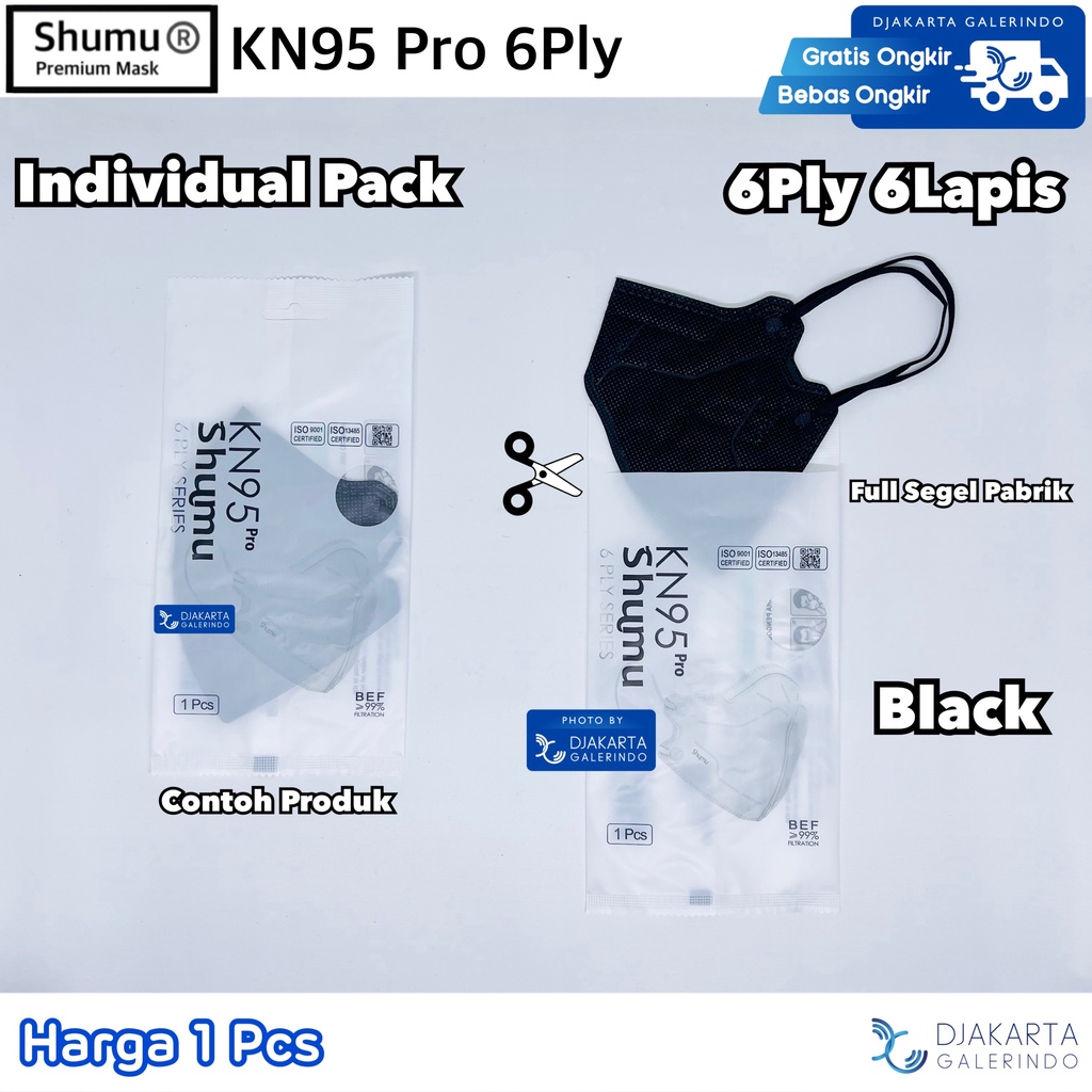 Masker SHUMU KN95 Pro 6Ply Individual Pack Ecer 1Pcs