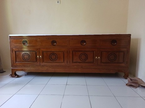 Meja Tv / Bufet Tv Sun Hongkong Kayu Jati