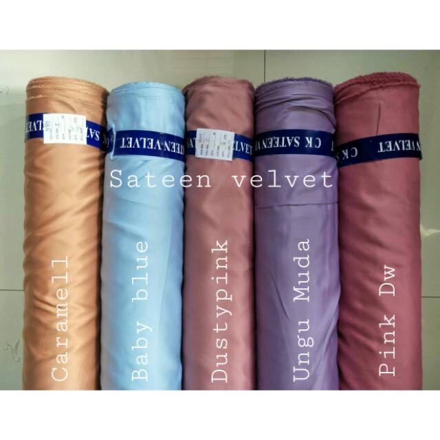 Kain bahan satin by Roberto Velvet premium / kain bahan satin/bahan seragam bridesmaid.