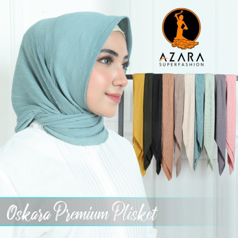 Jilbab Azara Oskara premium Plisket