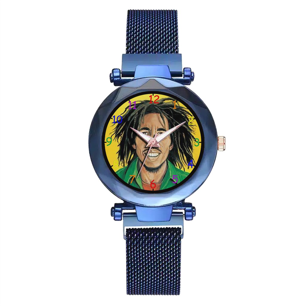 Jam Tangan Wanita Custom - BOB MARLEY Free Box &amp; Batre Cadangan