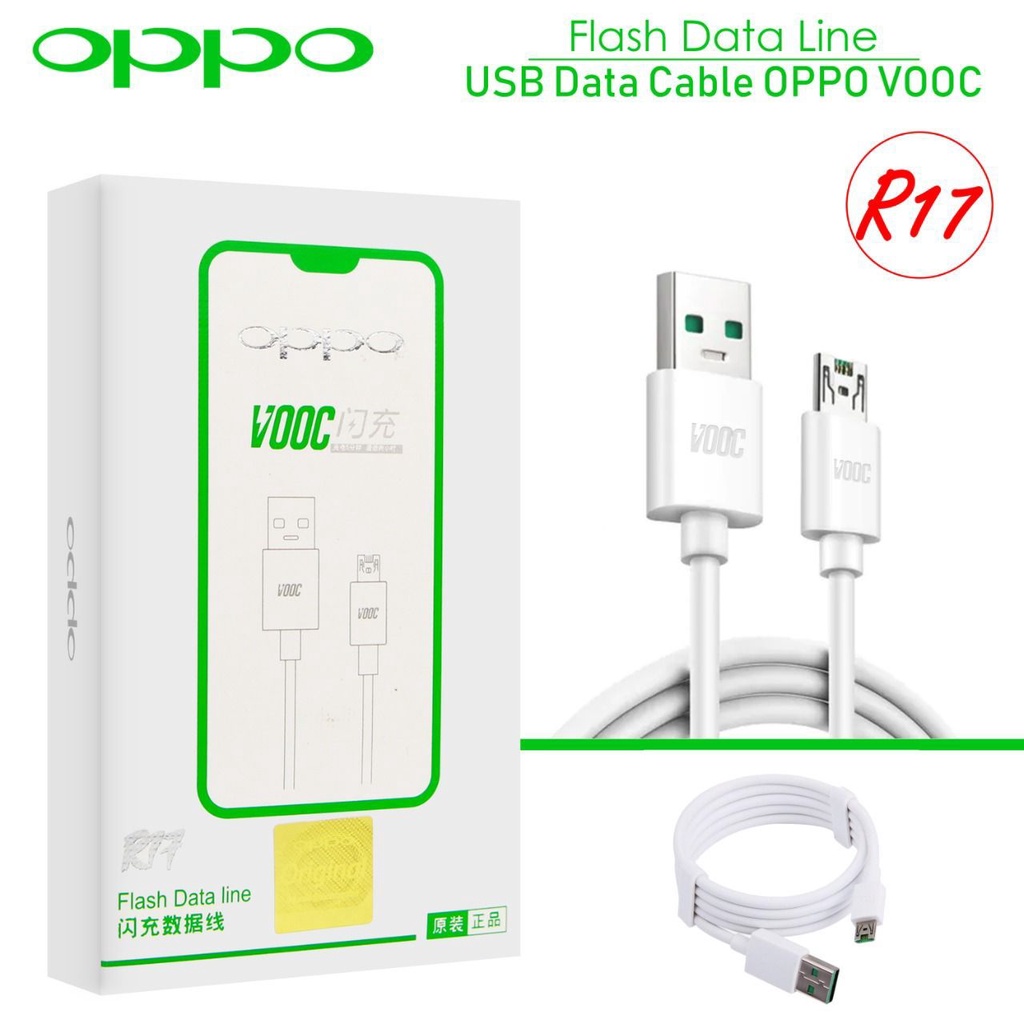 KABEL DATA OPPO VOOC 4A ORIGINAL 100% FAST CHARGING MICRO USB 1 METER