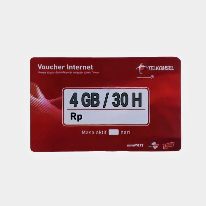 Voucher Kuota Telkomsel 4 GB 30 Hari