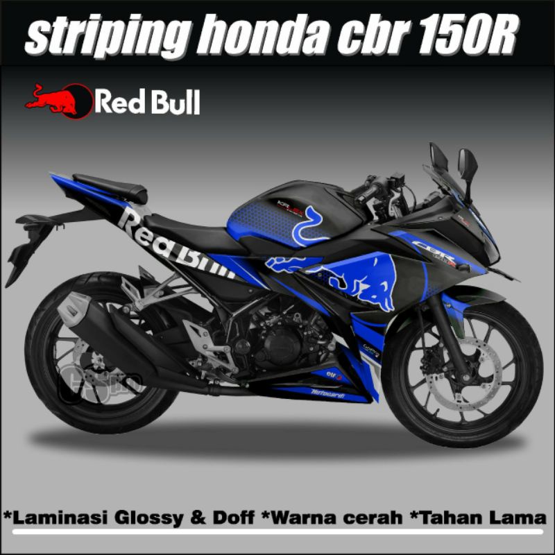 stiker striping CBR 150R NEW / decal CBR 150R NEW REDBULL