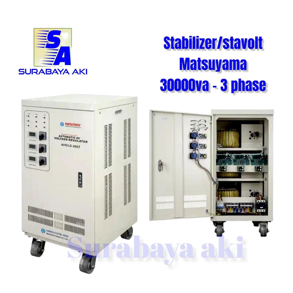 Stabilizer MATSUYAMA LD 30 GT 30kva 3 phase STAVOLT MATSUYAMA 30000VA  MATSUYAMA 30000 VA 3PHASE