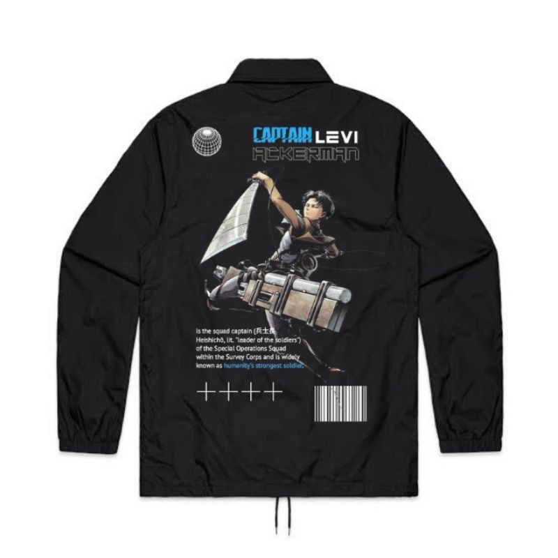 JAKET COACH Levi Ackerman "Attack On Titan"