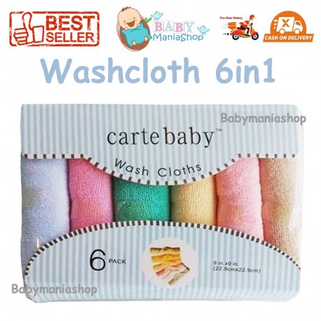 Washcloth Gerber 8in1 Carte Love 6in1 Sapu Tangan Bayi Handuk Kecil Slabber Baby Bib Washlap Waslap Wash Cloth