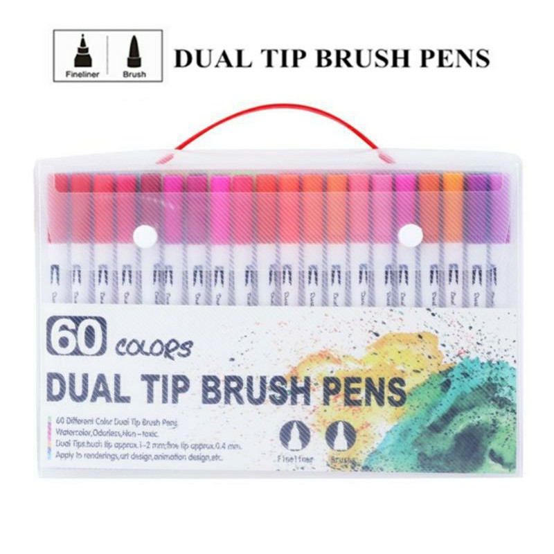 

Dual Tip Brush Pen 60 pcs