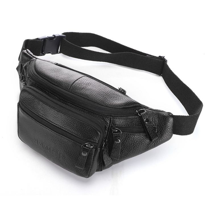 Waist Bag Tas Pinggang Kulit Sapi Asli Import