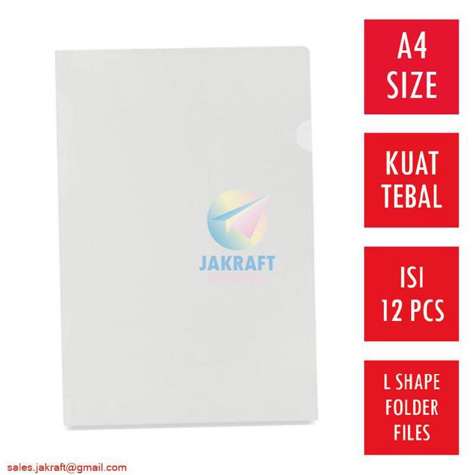 

Map L Clear Sleeve A4 Putih Bening File Folder Plastik Mika Transparan